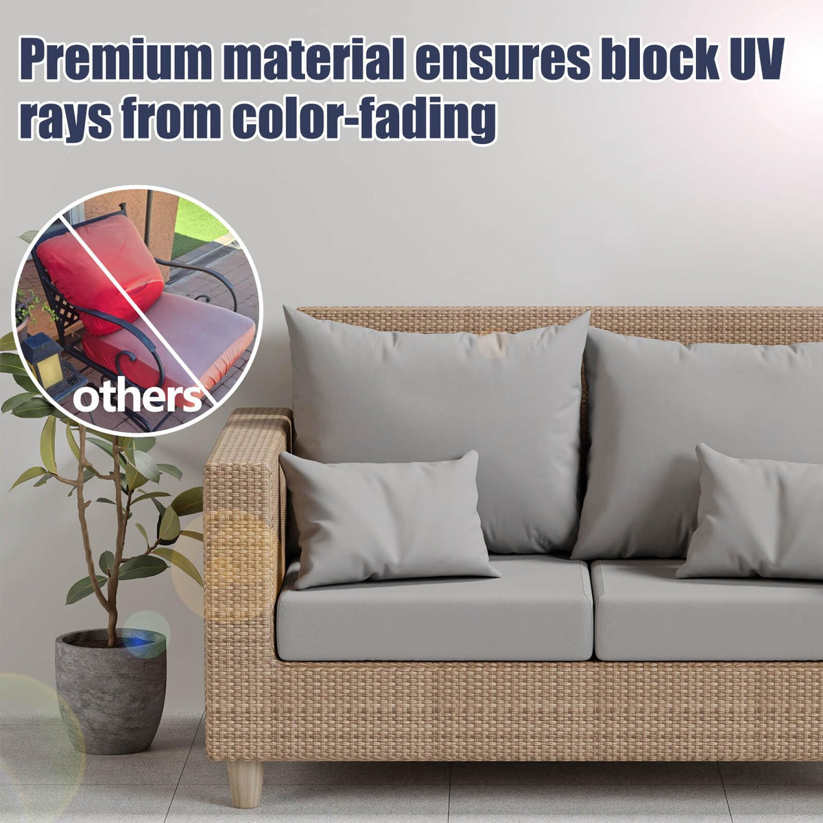 Vorshape sun-proof elastic cushion cover resists fading on sunny patios