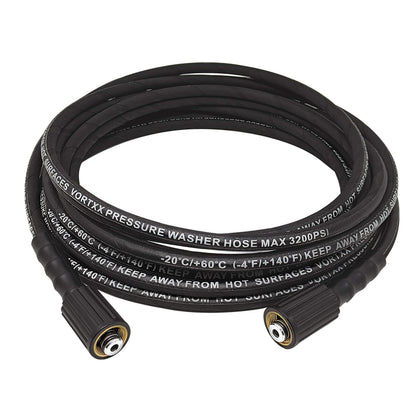 Vortxx hose with steel braided cover for durability
