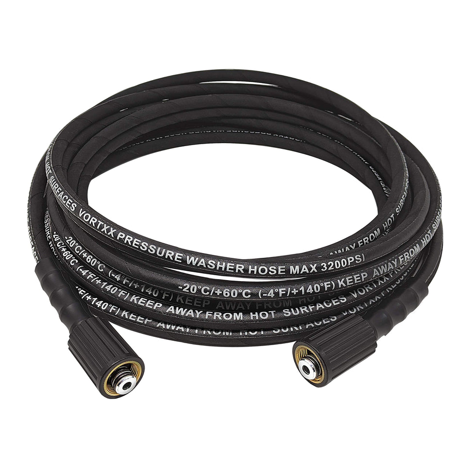 Vortxx hose with steel braided cover for durability