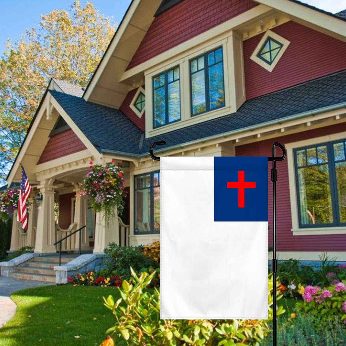 Vorupel porch and lawn flag for deck display; durable outdoor decor.