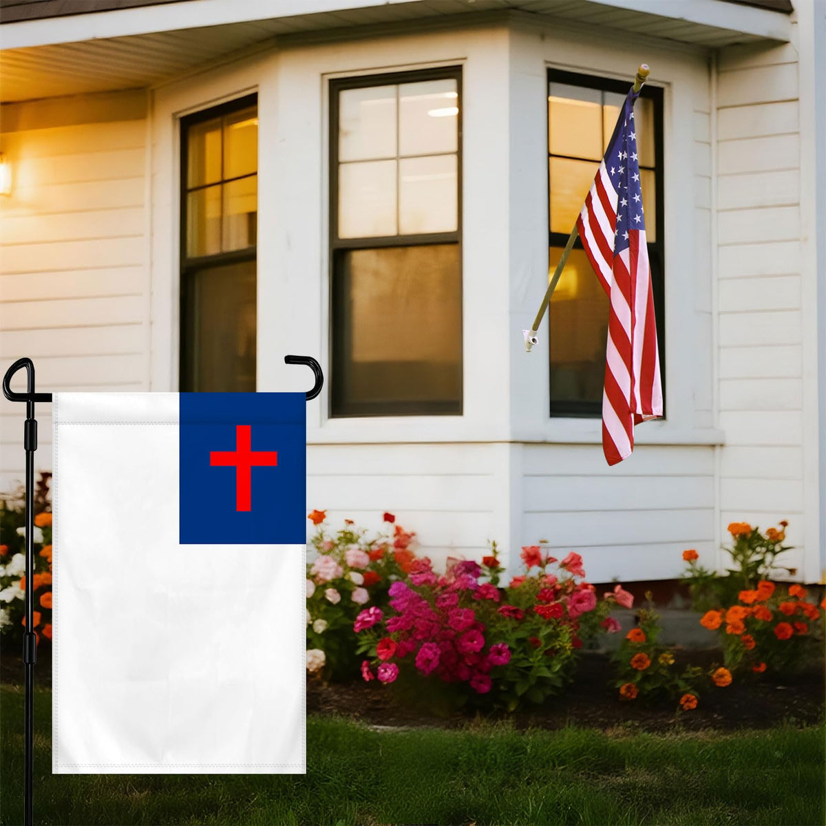 Vorupel gift-friendly garden flag for holidays and celebrations.