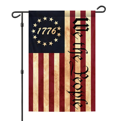 vorupel We The People 1776 garden flag front-view for outdoor patriotic decor.