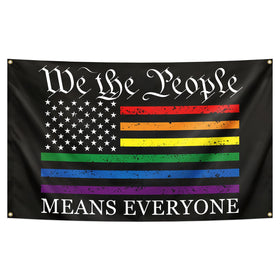Vorupel We The People rainbow flag 3x5 ft for vibrant outdoor display.