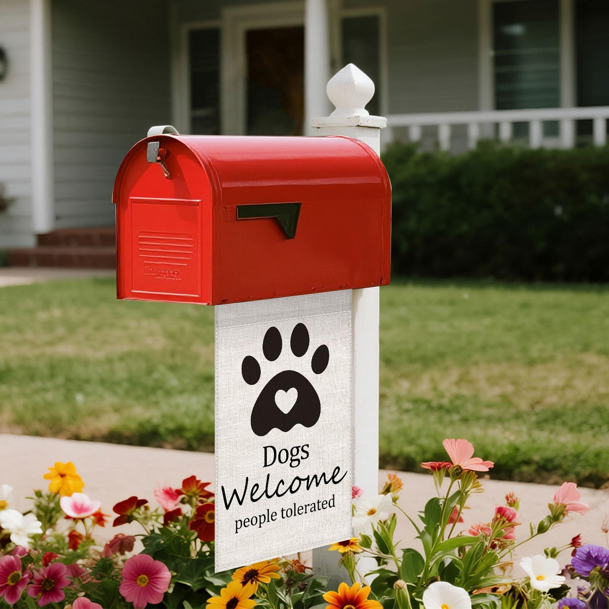 Vorupel 12x18 inch double-sided flag improves curb appeal for garden display.