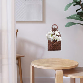 VOSAREA wall pocket organizer holding potted plants or decorative accents.