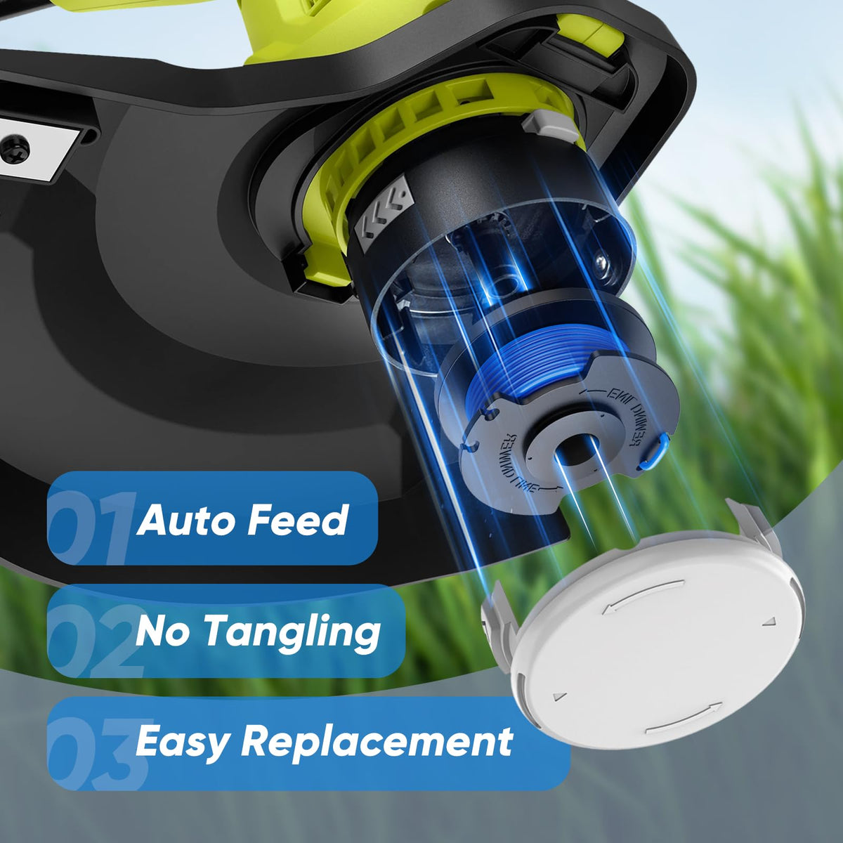 VOSOIR line with 100 lbs tensile strength tested on tough vegetation.