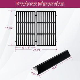 Votenli 7635 flavorizer bar for Weber Spirit promotes even heat