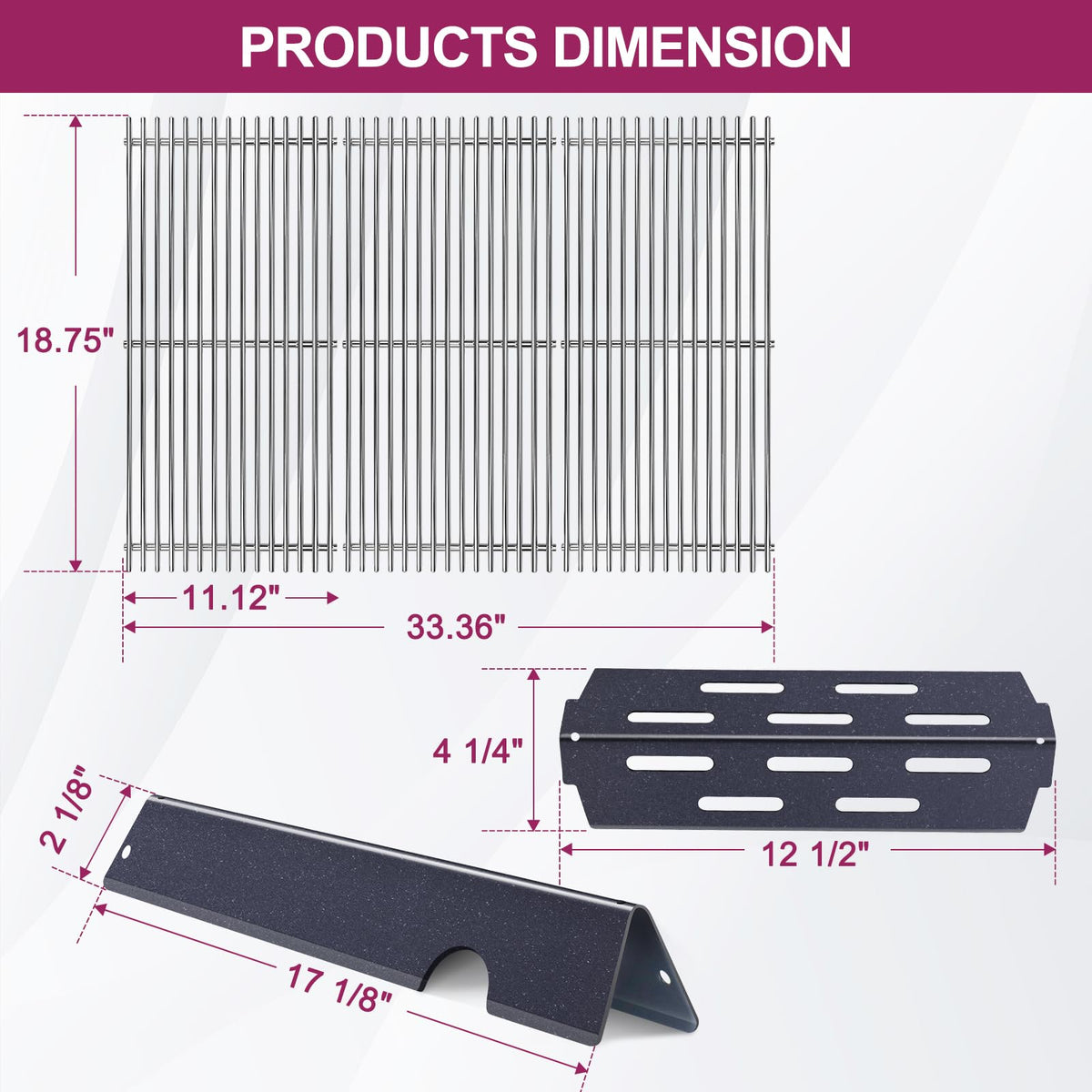 Votenli flavorizer bars close-up for enhanced searing and moisture retention