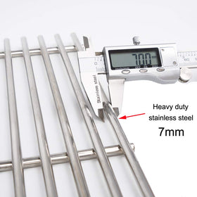 Sturdy stainless steel grid for durable replacement grates