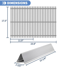 Votenli stainless steel grill grids provide durable, even support.