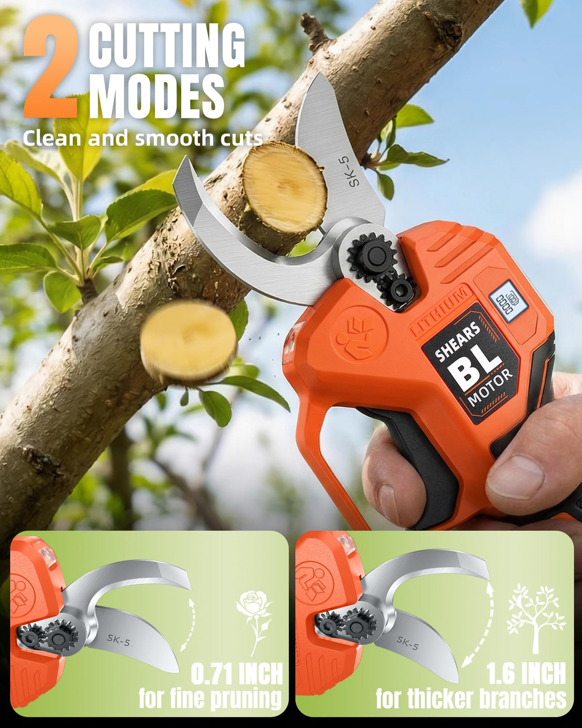 VOTREK SK5 blades delivering sharp, durable cuts for pruning.