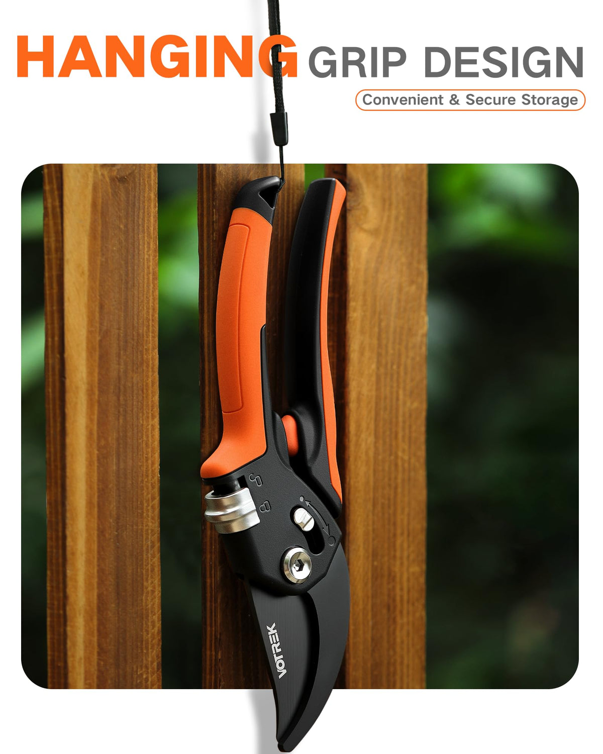 Integrated safety lock keeps blades closed for safe storage with VOTREK.