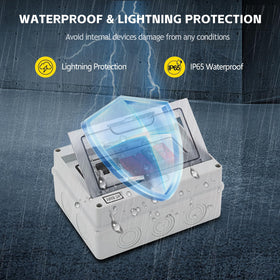 VOU 600V combiner box transparent cover enables easy monitoring.