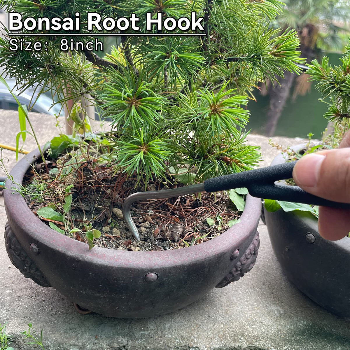 VOUIU root hook helps uncover roots and tidy root work