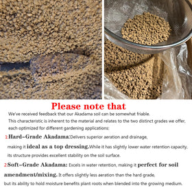 Voulosimi Akadama soil closeup grains highlight fine texture and moisture balance.