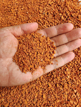 Voulosimi bonsai clay soil additive with 1/8 inch particles for better drainage.