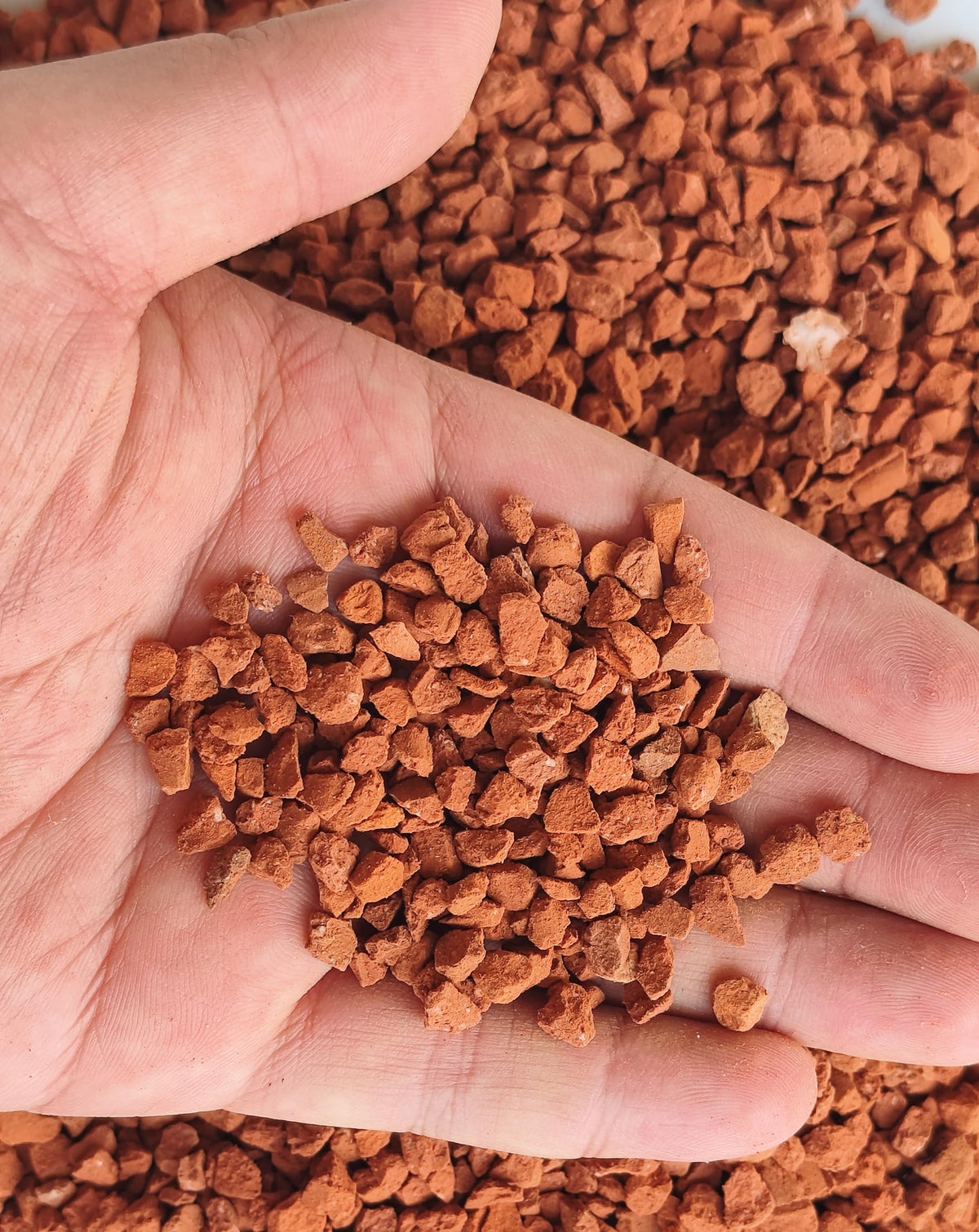 Voulosimi calcined clay soil for bonsai bag closeup — supports moisture retention for healthy roots