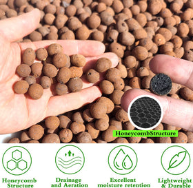 Voulosimi clay pebbles 36lb pack provide long lasting growing medium.