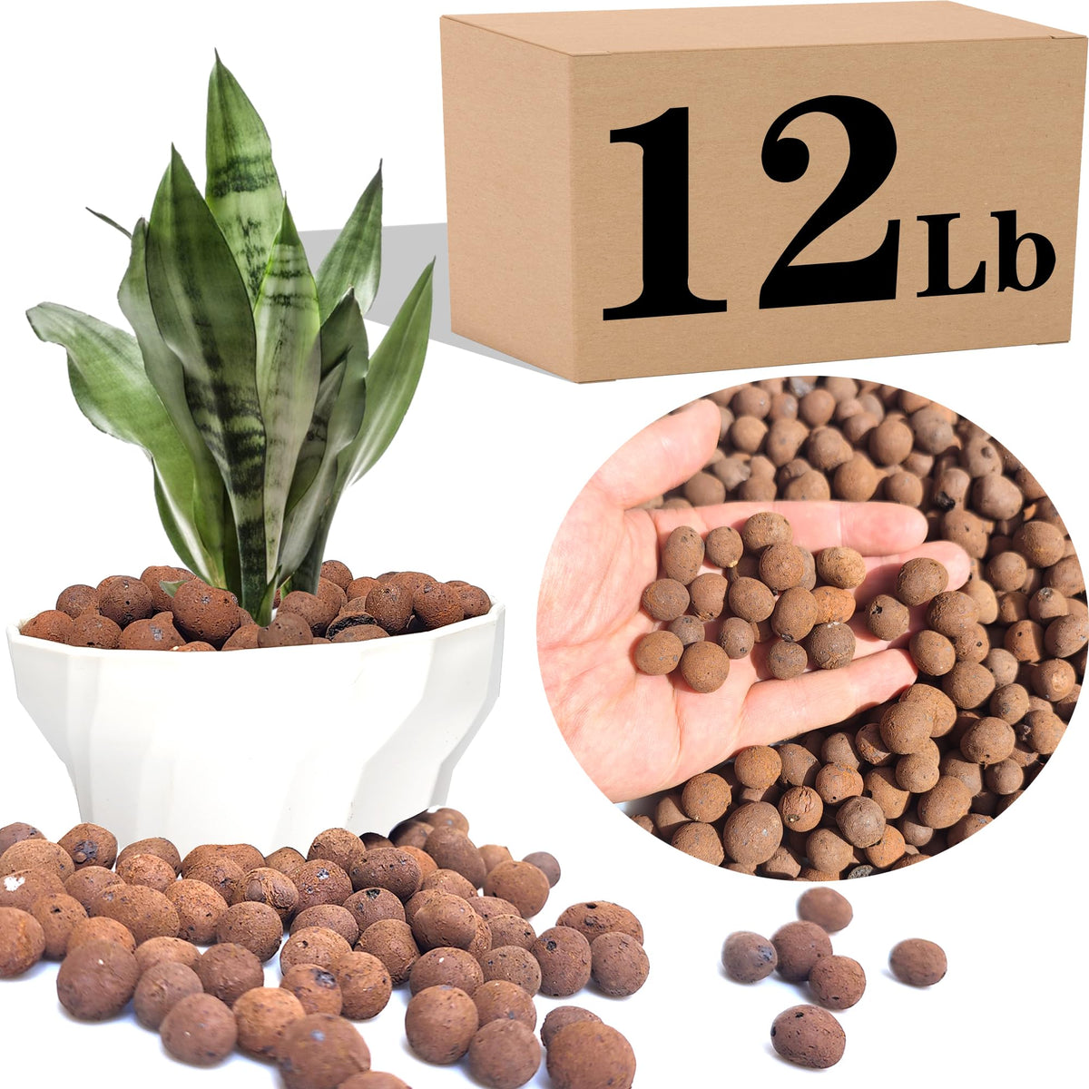 Voulosimi clay pebbles in bag designed to improve drainage in potting mixes.