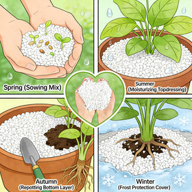 Voulosimi Perlite adds porosity to soil for better root growth.