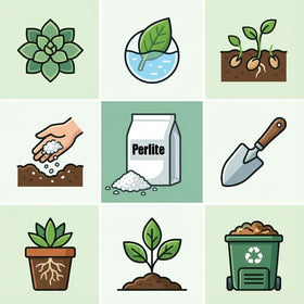 Voulosimi perlite supports drainage and prevents soil compaction in pots.