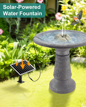 Vovamo 10-nozzle bird bath fountain offers varied spray patterns