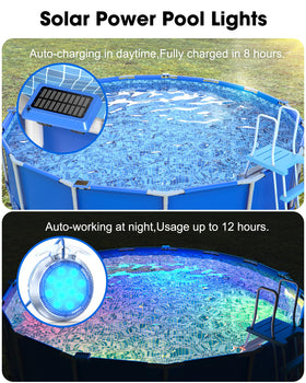 Vovamo color-changing LED pool light offering eight vivid colors for ambiance.