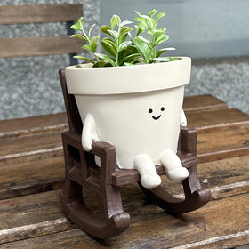 Vovkokc cute smiling-face planter enhances indoor decor with cheerful charm.