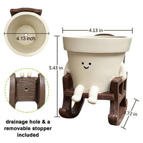Vovkokc resin plant pot for indoor and outdoor use withstands weather.