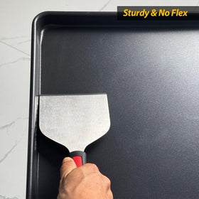 Vovoly burger-flipper on a griddle demonstrates strong control and stability