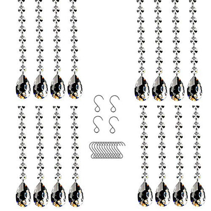 VOVOV 16-pack chandelier crystals teardrop prisms create dazzling rainbow reflections.
