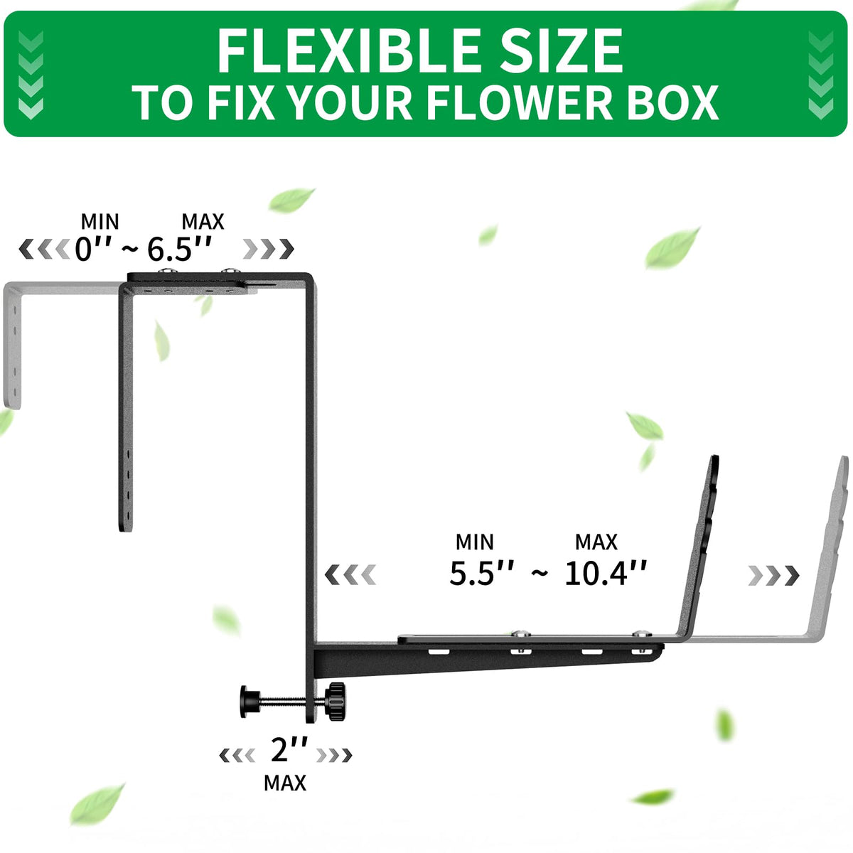 VOXOR planter brackets sturdy iron frame with rust-resistant coating