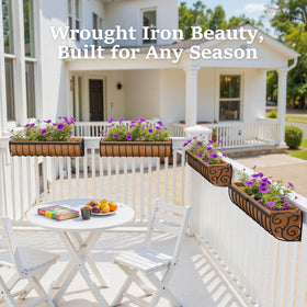 VOXOR 3-pack railing planters set for multiple garden spots