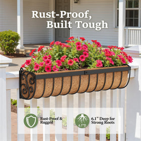 VOXOR 6.1-inch deep planter provides extra soil for robust roots