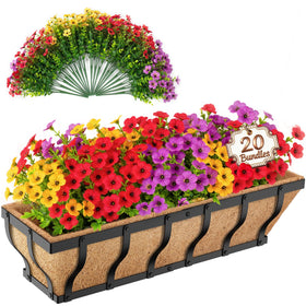 VOXOR railing planter with daisy basket adds year-round color to your porch.