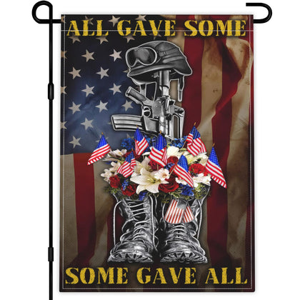 VOZUN All Gave Some flag front view with dual-sided print for outdoor display.