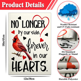 VOZUN Cardinal garden flag with double-sided graphic for clear visibility