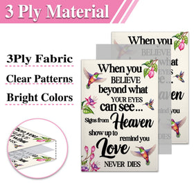 VOZUN Hummingbird Memorial Flag double-sided design visible from both sides.