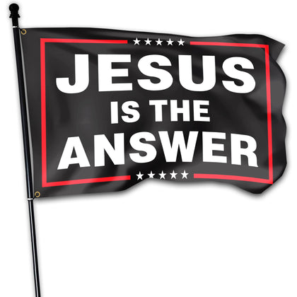 VOZUN Jesus flag 3x5 outdoor design for patriotic faith display.