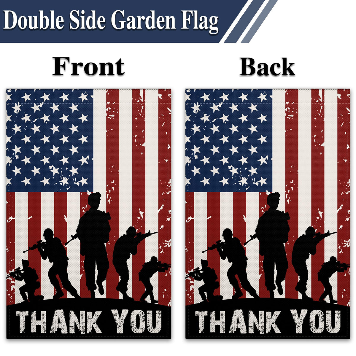 VOZUN memorial day decor flag crafted from weather-resistant three-layer polyester.