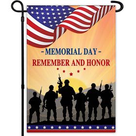VOZUN Memorial Day flag 12x18 double sided, vivid design for durable outdoor decor.