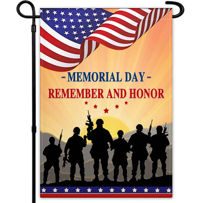 VOZUN Memorial Day flag 12x18 double sided, vivid design for durable outdoor decor.