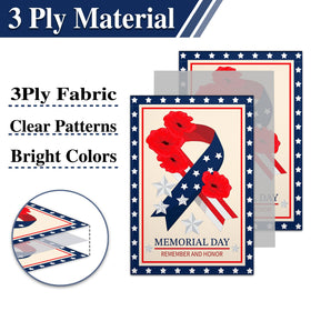 VOZUN Memorial Day flag with durable 3-ply fabric for long use