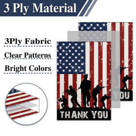 VOZUN memorial day flag sleeve-hanging design fits most flag stands.