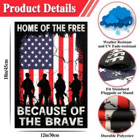 VOZUN Memorial Day flag detail highlights 3-ply fabric and blackout middle