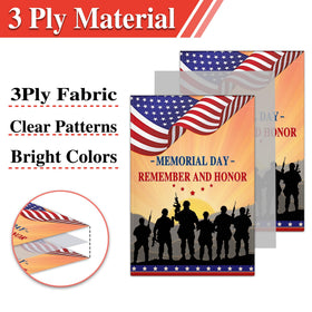 VOZUN Memorial Day yard flag with festive design for porch and patio.