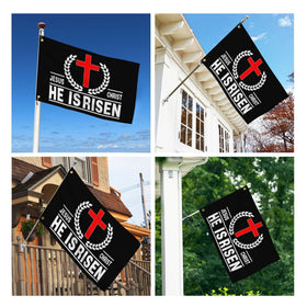 VOZUN Parade-ready Jesus flag waving in a breeze.
