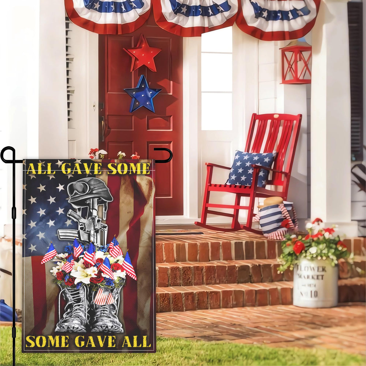VOZUN 4th of July porch or garden décor idea.