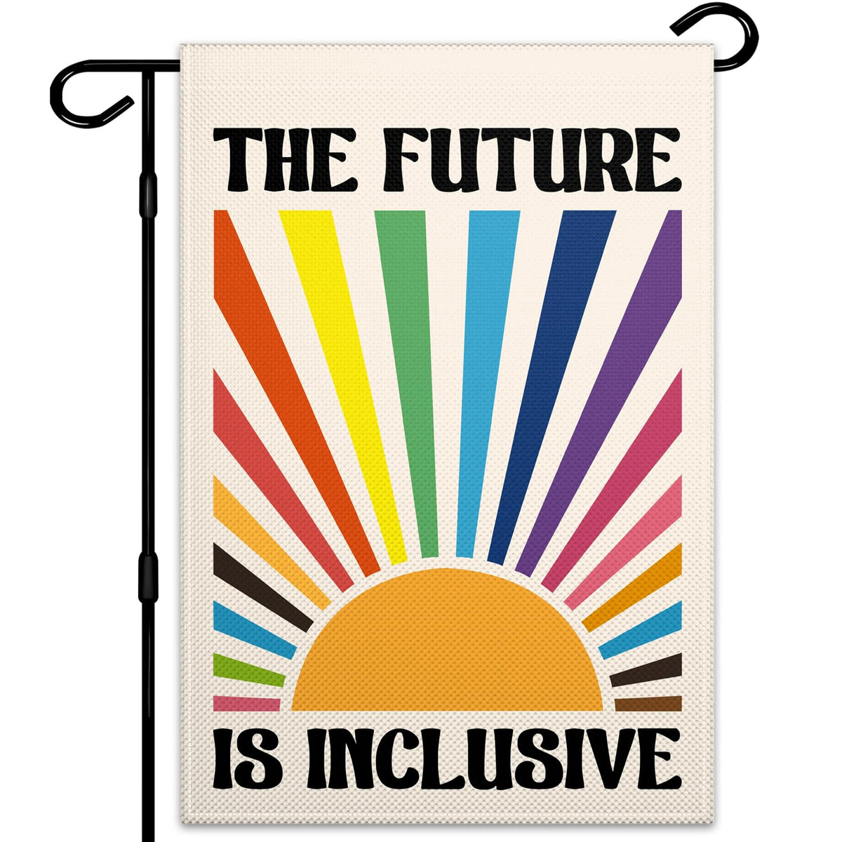 VOZUN The Future is Inclusive flag front view for vivid outdoor decor.