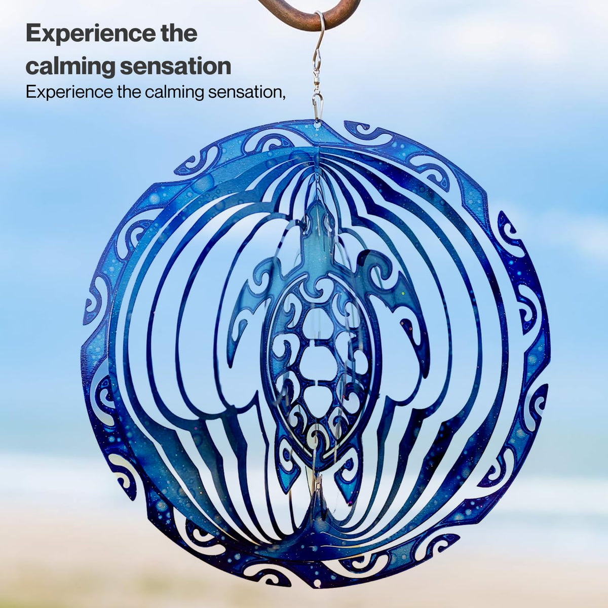 VP Home Tribal Turtle wind sculpture enhancing yard with moving color and rhythm